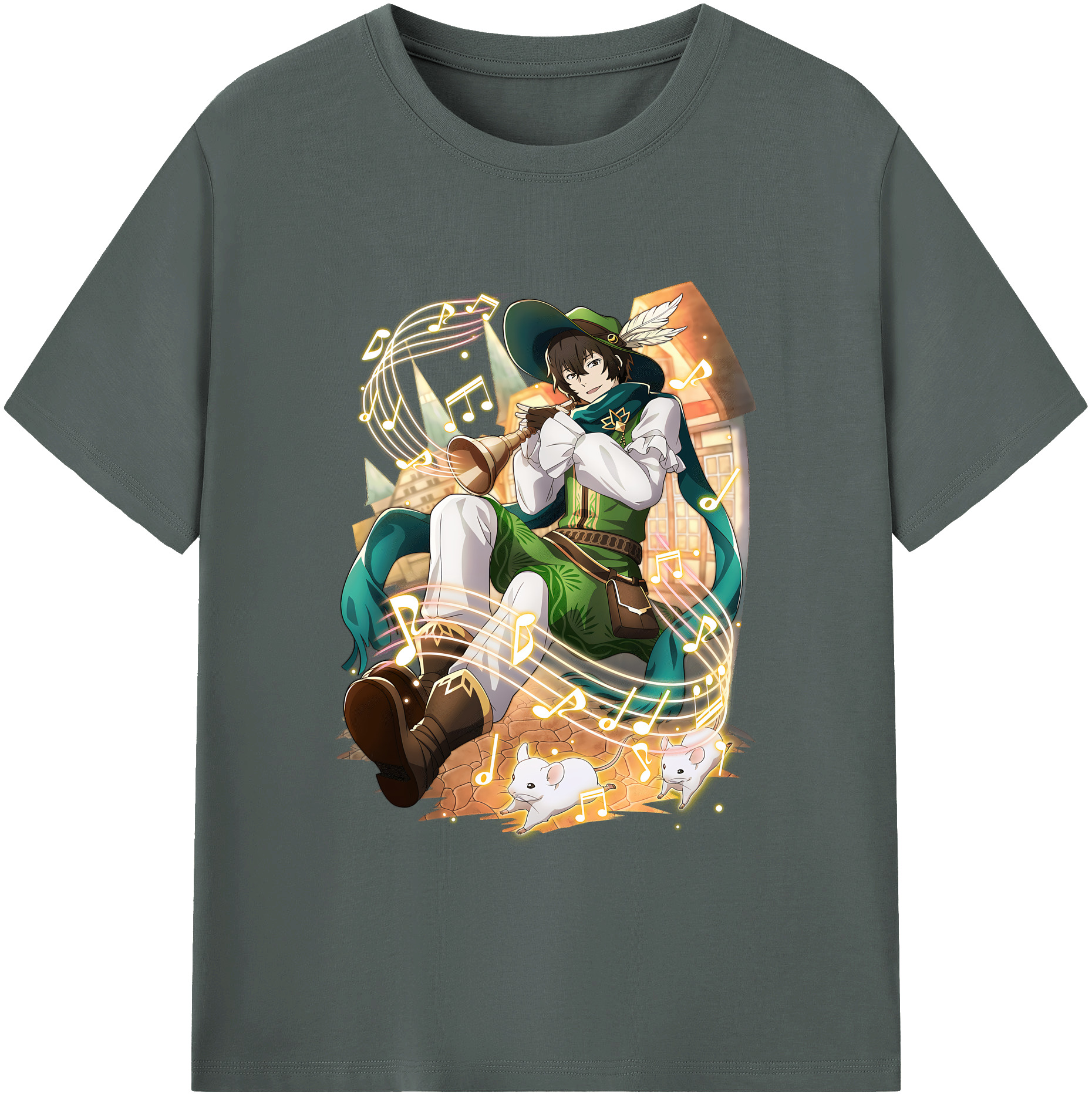 （画像用） 文豪ストレイドッグス Bungo Stray Dogs 綿100％ メンズ半袖Tシャツ｜肌触りやわらか＆通気性
